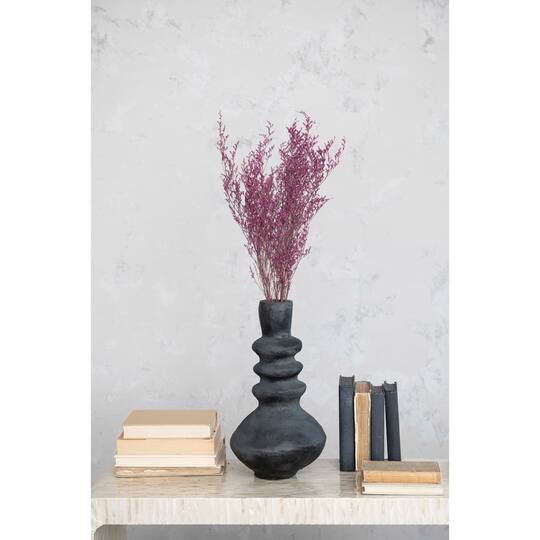 Hello Honey® 17" Black & Gold Tall Decorative Handmade Paper Mache Vase